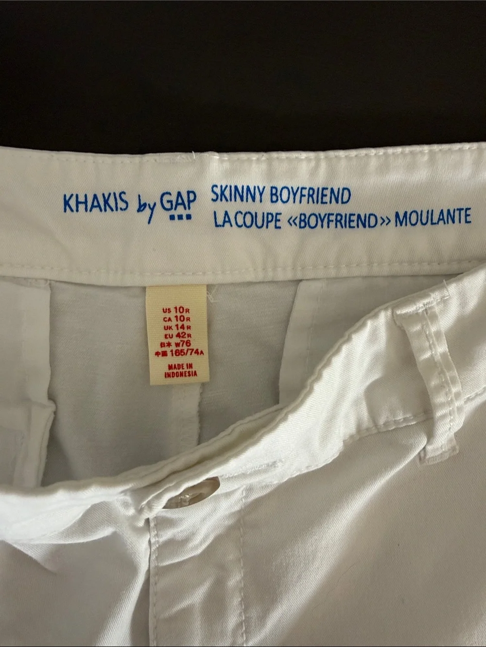GAP White Skinny Boyfriend Chinos - Picture 4 of 5